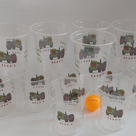 RARE Beau's Brewery Beer Pong Set Lot of 12 Plastic Cups Branded Ping Po… - Picture 3 of 3